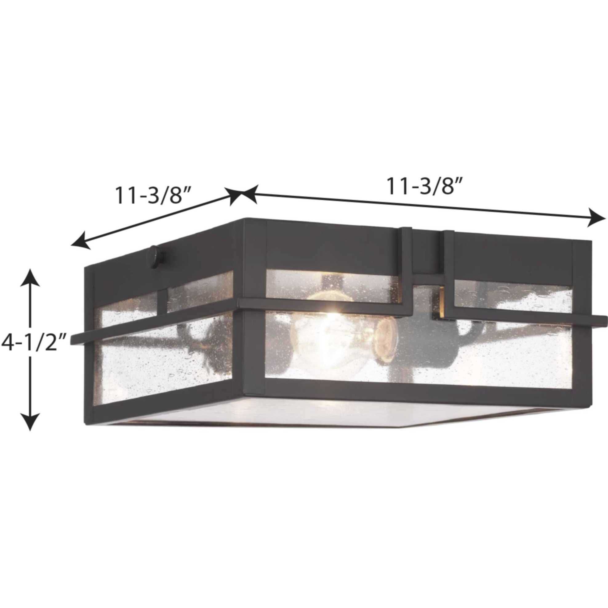 Boxwood 2 Light 11 inch Antique Bronze Outdoor Flush Mount