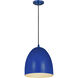 Z-Studio 1 Light 9.5 inch Blue Pendant Ceiling Light
