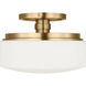 C&M by Chapman & Myers Fairfax 1 Light 11 inch Estate Brass Flush Mount Ceiling Light