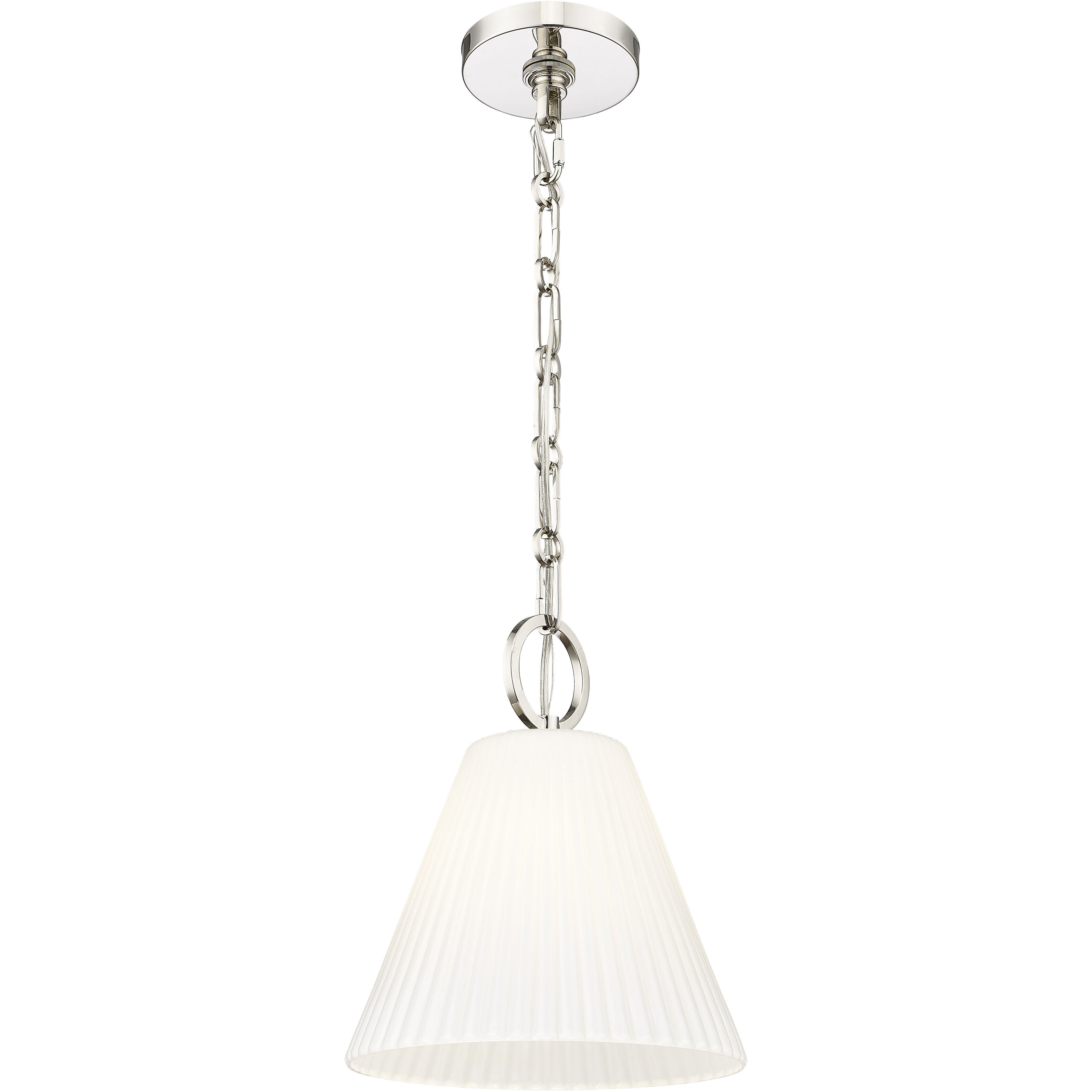 Alaric 1 Light 10 inch Polished Nickel Pendant Ceiling Light