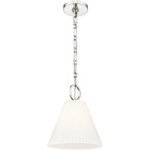 Alaric 1 Light 10 inch Polished Nickel Pendant Ceiling Light