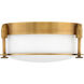 Colbin 2 Light 12.5 inch Heritage Brass Indoor Flush Mount Ceiling Light
