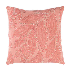 Tansy 22 X 22 inch Peach and Rose Throw Pillow