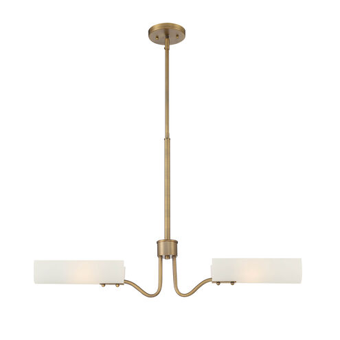 Manhasset 2 Light 33 inch Old Satin Brass Island Light Ceiling Light