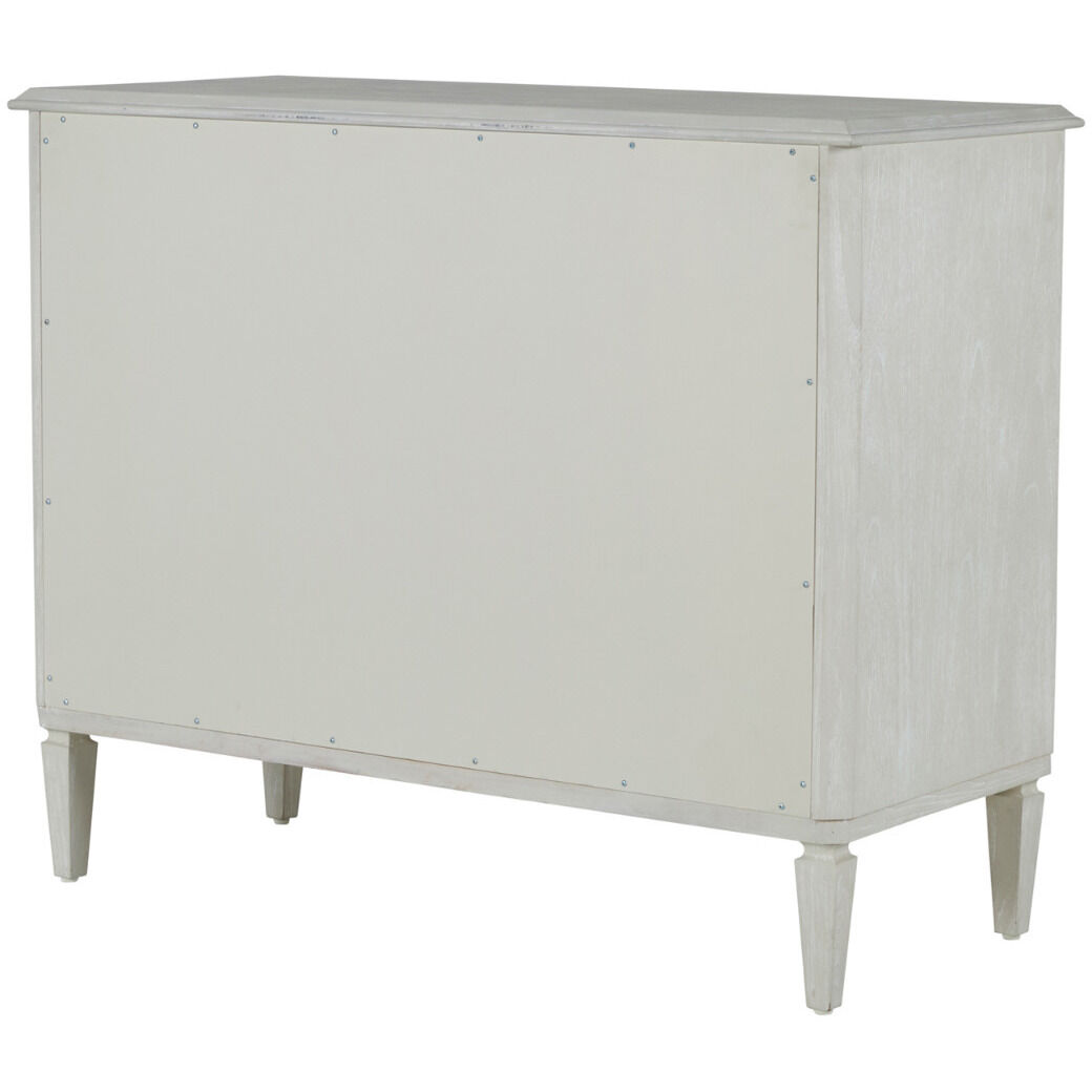 Kaitlin Stained Brass / Cerused White Chest