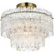Emilia 4 Light 15 inch Satin Gold Flush Mount Ceiling Light