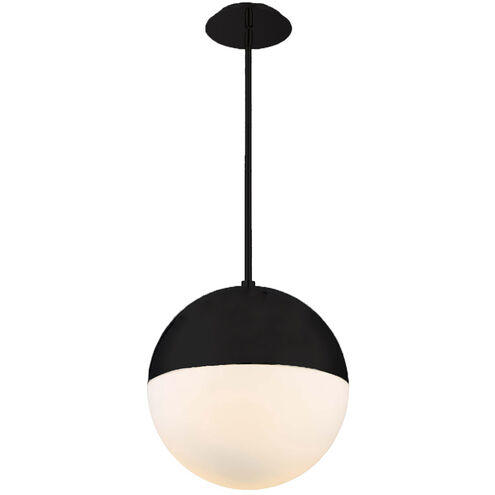 Punk LED 14 inch Black Pendant Ceiling Light in 3500K, 14in.