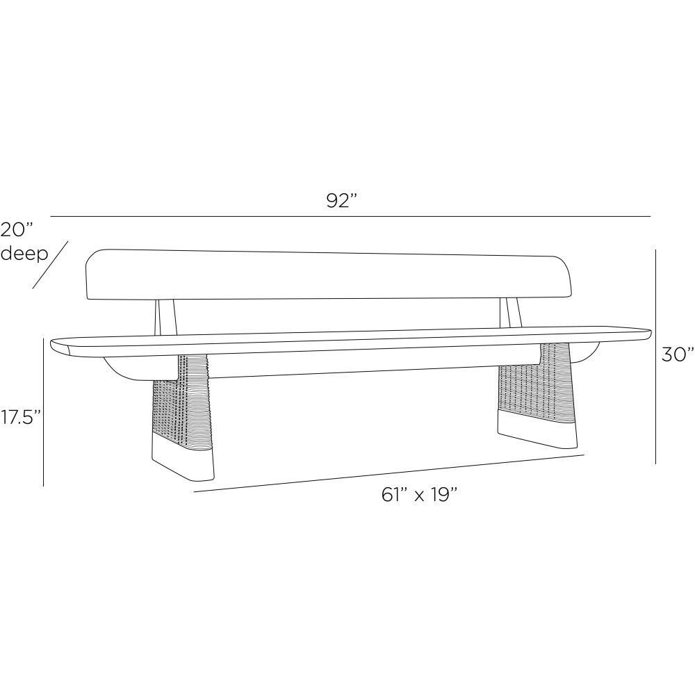 Delrio Honey Outdoor Bench