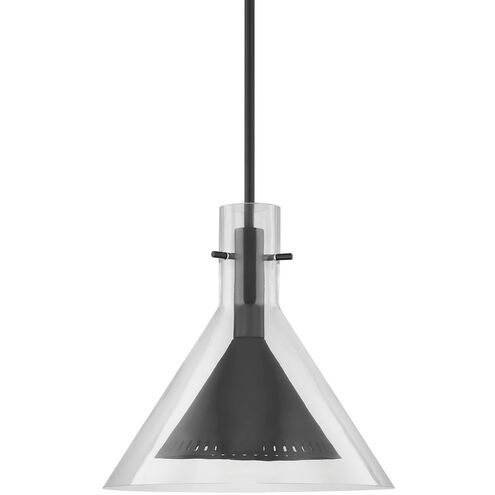 Atticus 1 Light 14 inch Satin Black Pendant Ceiling Light