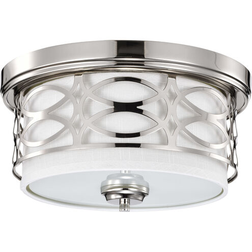 Harlow 2 Light 13.38 inch Polished Nickel Flush Mount Ceiling Light
