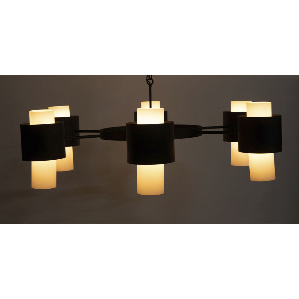 Socrates 12 Light 62 inch Matte Black Chandelier Ceiling Light