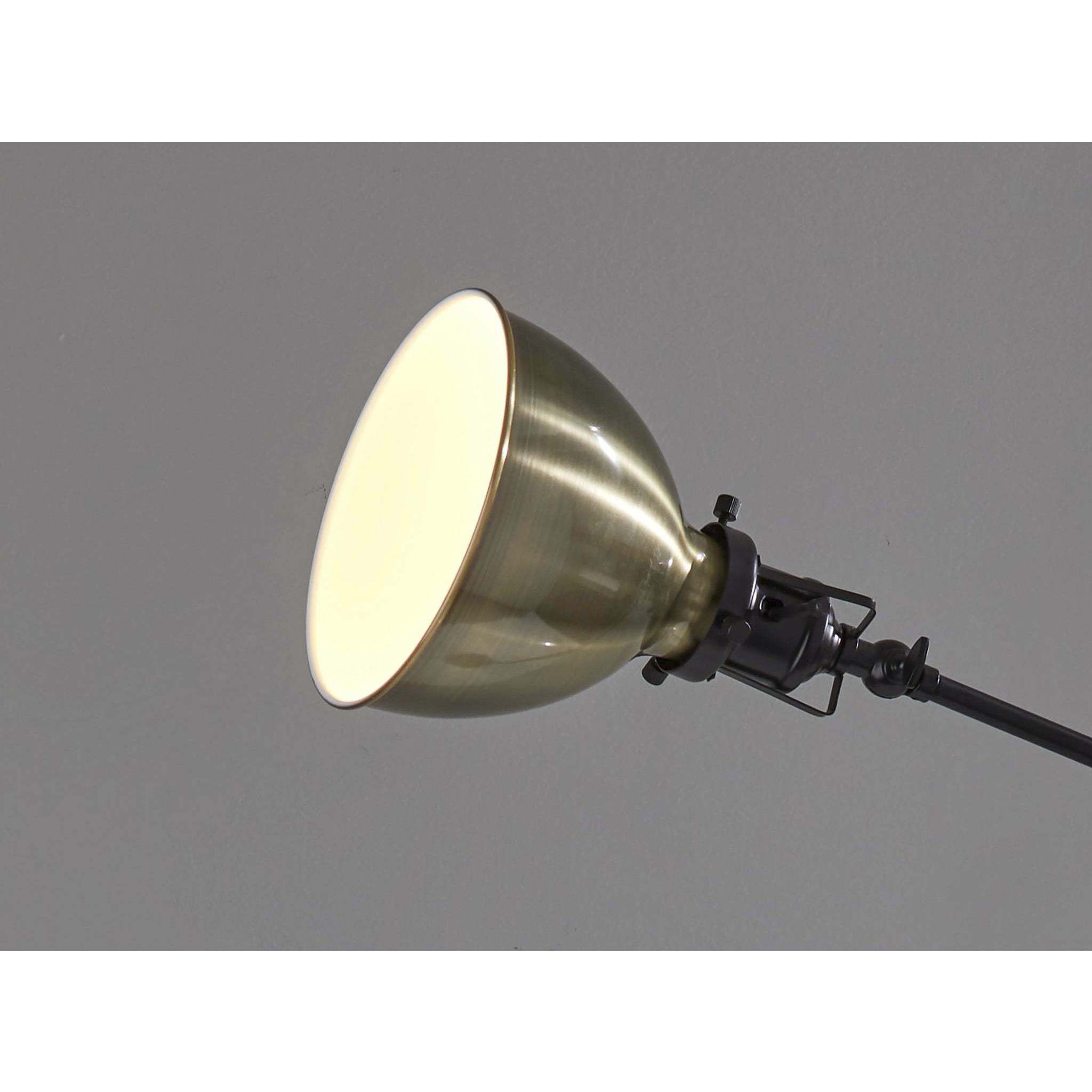 Alden 61 inch 60 watt Antique Bronze and Antique Brass Floor Lamp Portable Light, Simplee Adesso