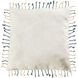 Montell 24 X 5.5 inch White with Blue Accent Pillow