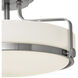 Harper LED 18 inch Brushed Nickel Indoor Semi-Flush Mount Ceiling Light in Etched Opal