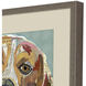 Dog Collage Brown and Multi and Rust and Teal Framed Art