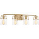 Drew & Jonathan Crofton 4 Light 33.38 inch Bathroom Vanity Light