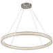 Chevron LED 39.37 inch Brushed Nickel Pendant Ceiling Light