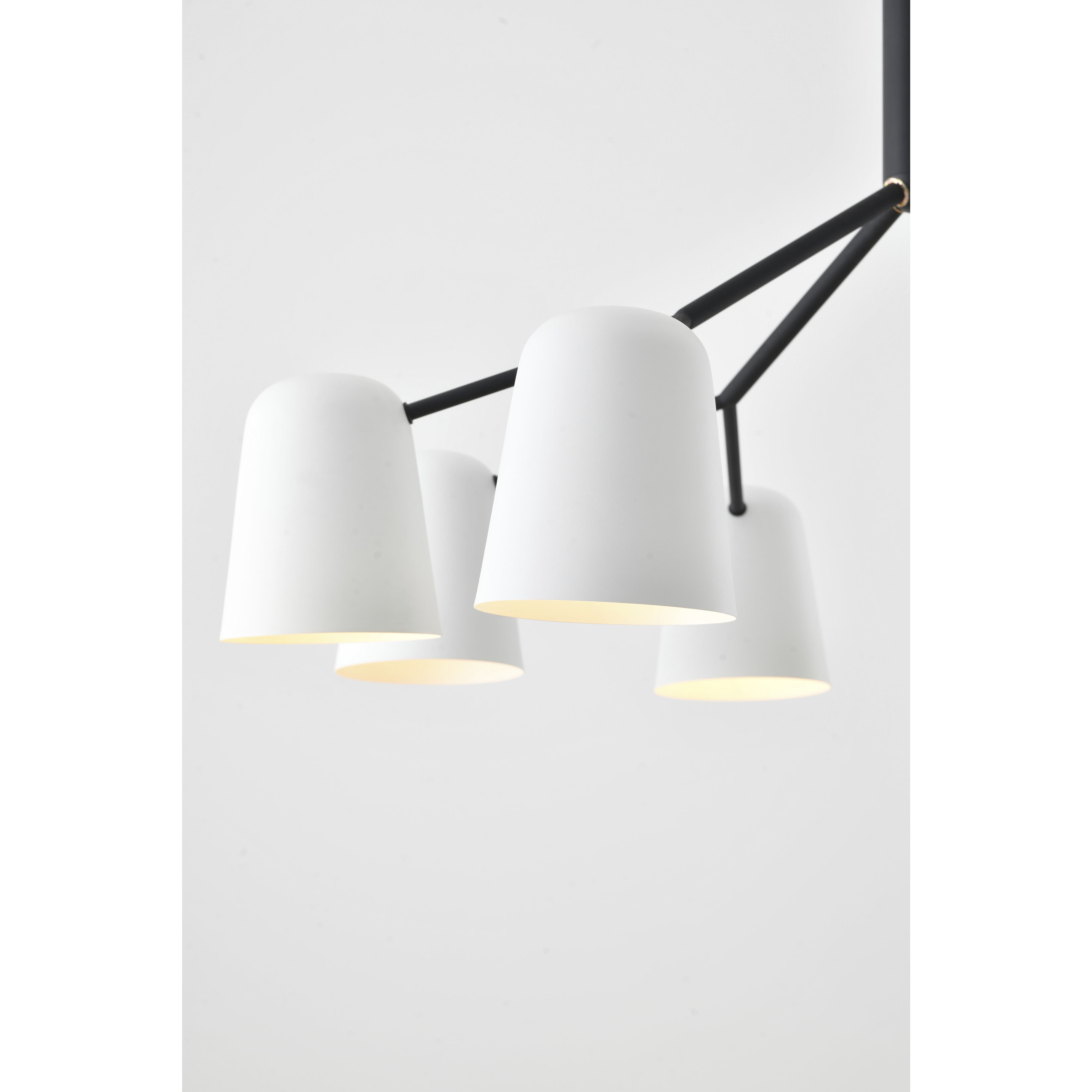 Canada 8 Light 37.4 inch Black and White Chandelier Ceiling Light