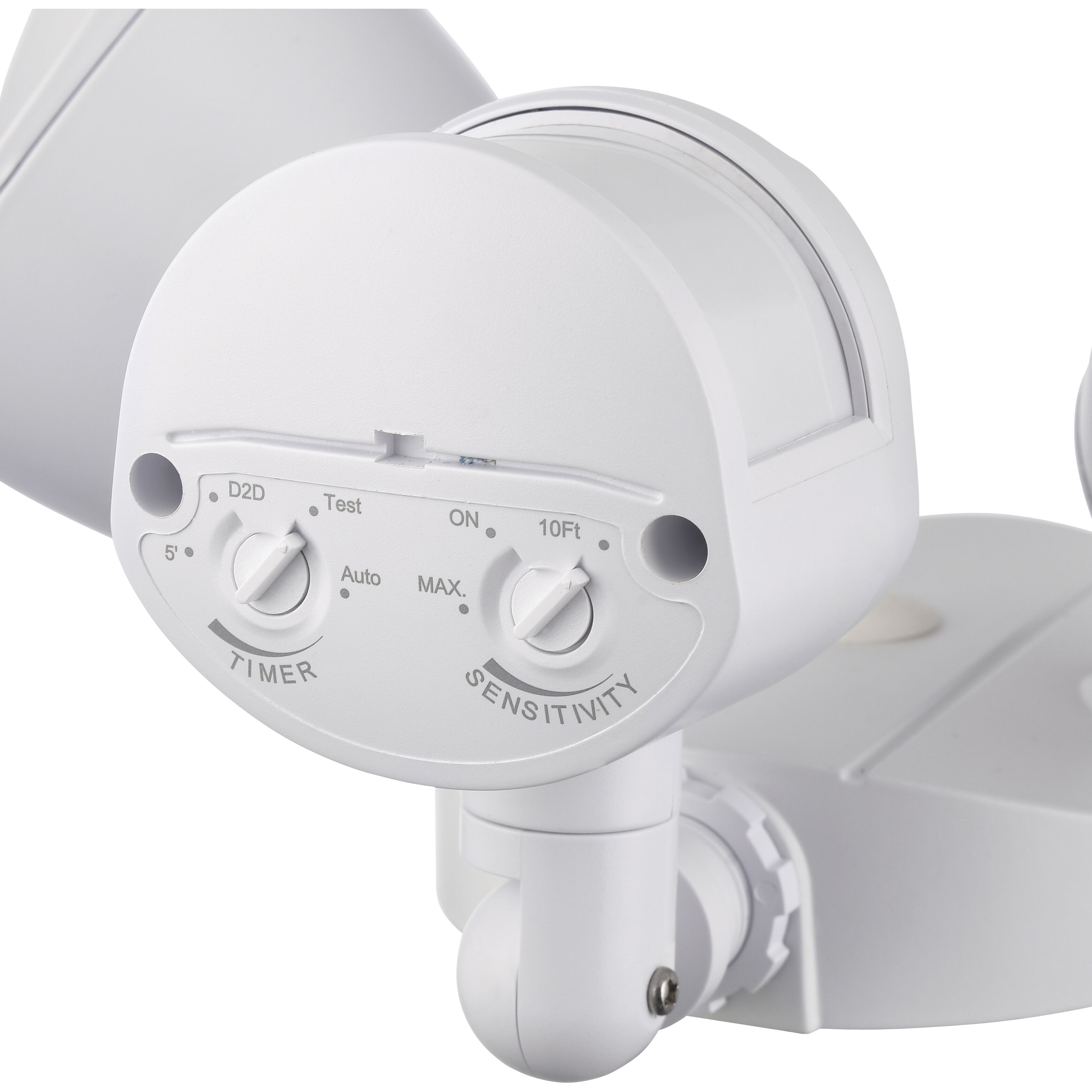 Twin Head LED 7 inch Matte White Outdoor Security Flood Light