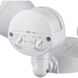 Twin Head LED 7 inch Matte White Outdoor Security Flood Light