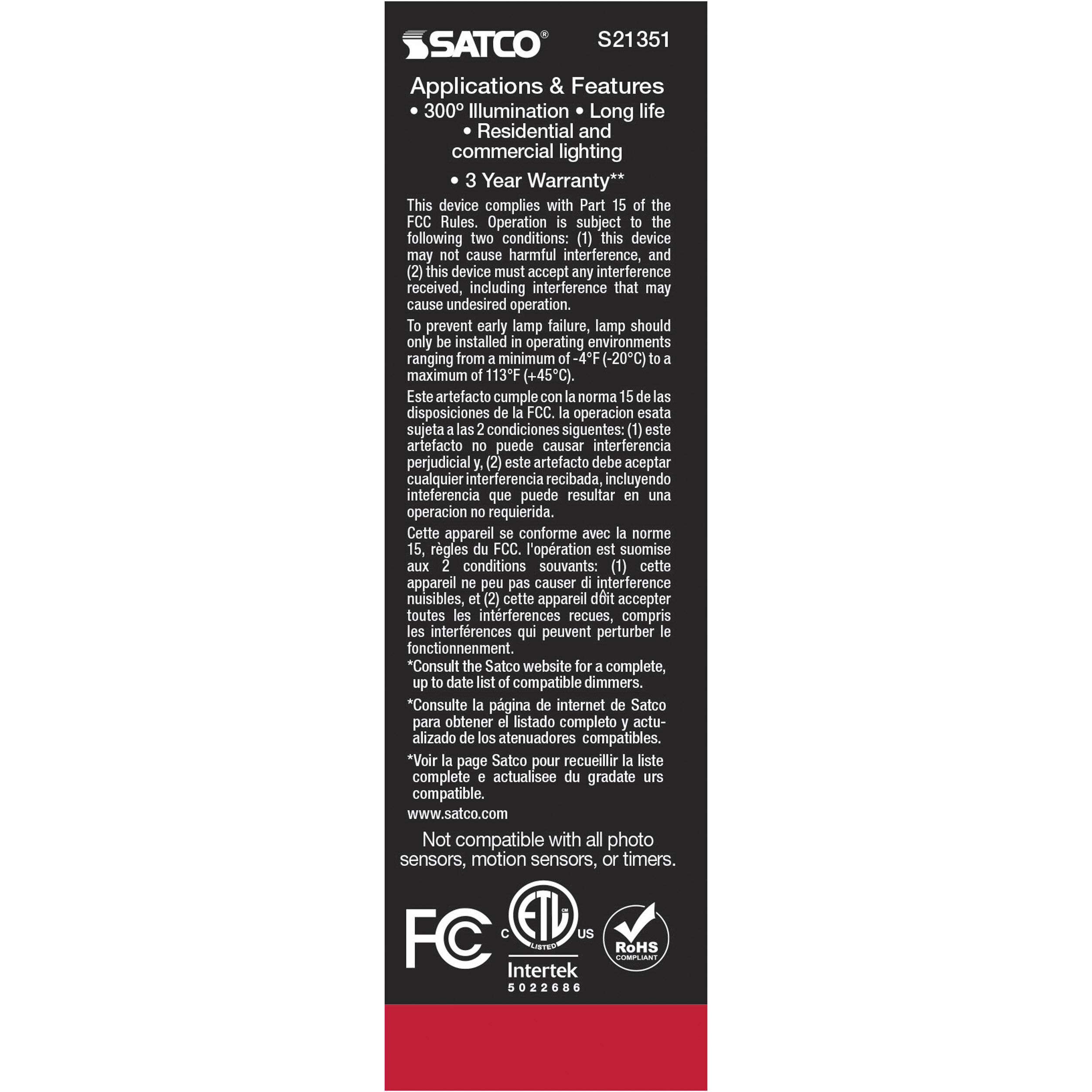 Lumos LED Medium Medium 8.00 watt 3000K LED Filament