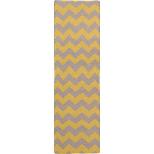 Frontier 96 X 30 inch Mustard, Taupe Rug