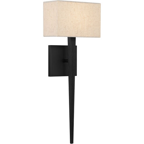 Wood 1 Light 8 inch Matte Black Wall Sconce Wall Light