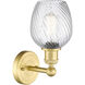 Salina 1 Light 5 inch Satin Gold Sconce Wall Light in Clear Glass