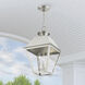 Wentworth 3 Light 12 inch Brushed Nickel Outdoor Pendant Lantern, Large