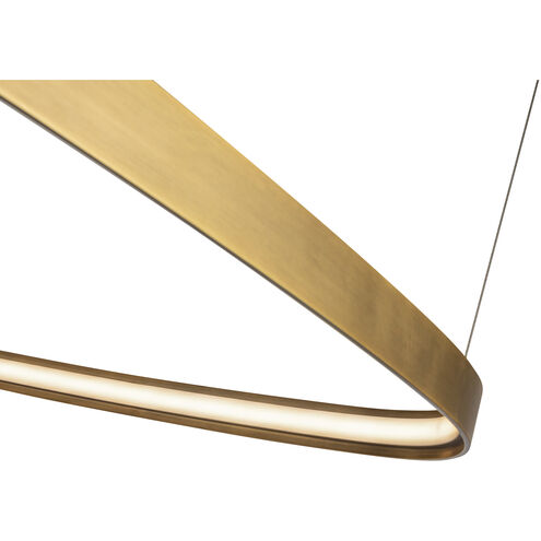 Yukon LED 31.5 inch Vintage Brass Pendant Ceiling Light