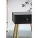 Anita 27.6 X 15.7 inch Black/Gold Bedside Table