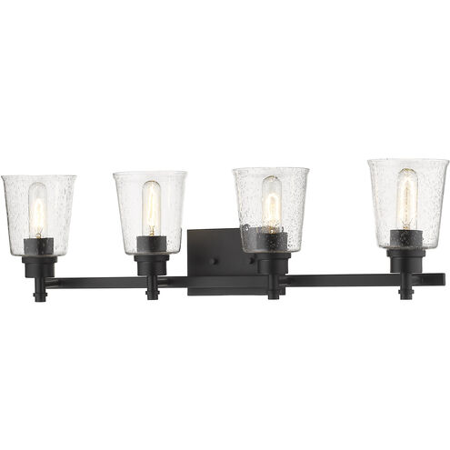 Bohin 4 Light 32 inch Matte Black Vanity Wall Light