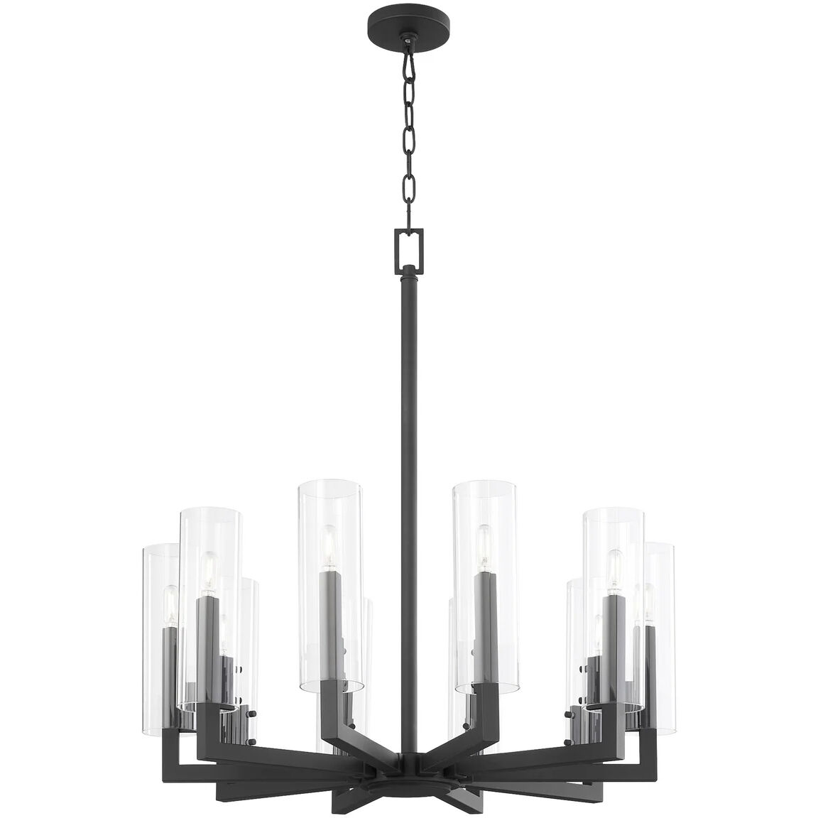 Harbin 10 Light 32 inch Textured Black Chandelier Ceiling Light