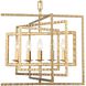 Capri 5 Light 24 inch Antique Gold Chandelier Ceiling Light