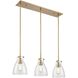 Emma Linear Ceiling Light in Brass