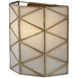 Polyhedron 1 Light 12 inch Brass Wall Sconce Wall Light