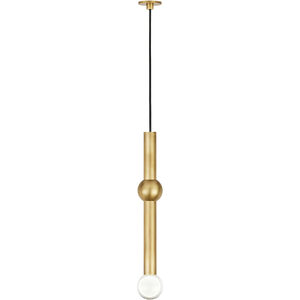 Sean Lavin Guyed LED Natural Brass Pendant Ceiling Light, Integrated LED