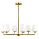 Drew & Jonathan Scott Albion 6 Light 34 inch Satin Brass Chandelier Ceiling Light