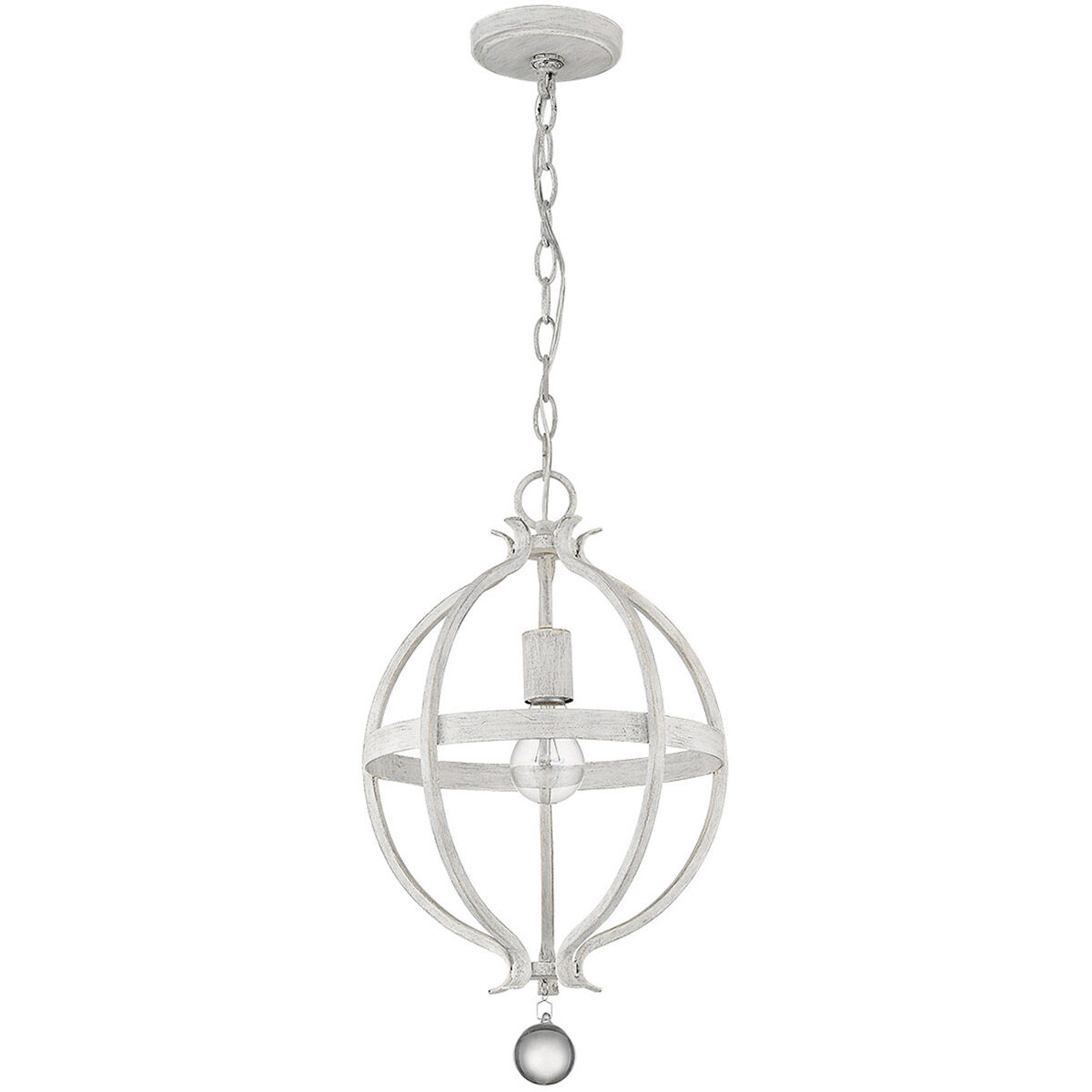 Callie 1 Light 12 inch Country White Pendant Ceiling Light