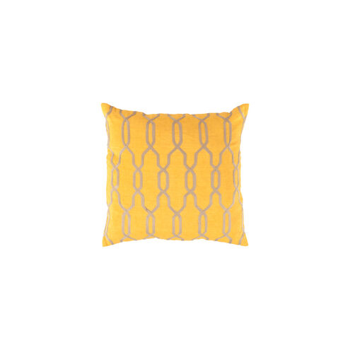 Gates 22 X 22 inch Saffron and Beige Throw Pillow