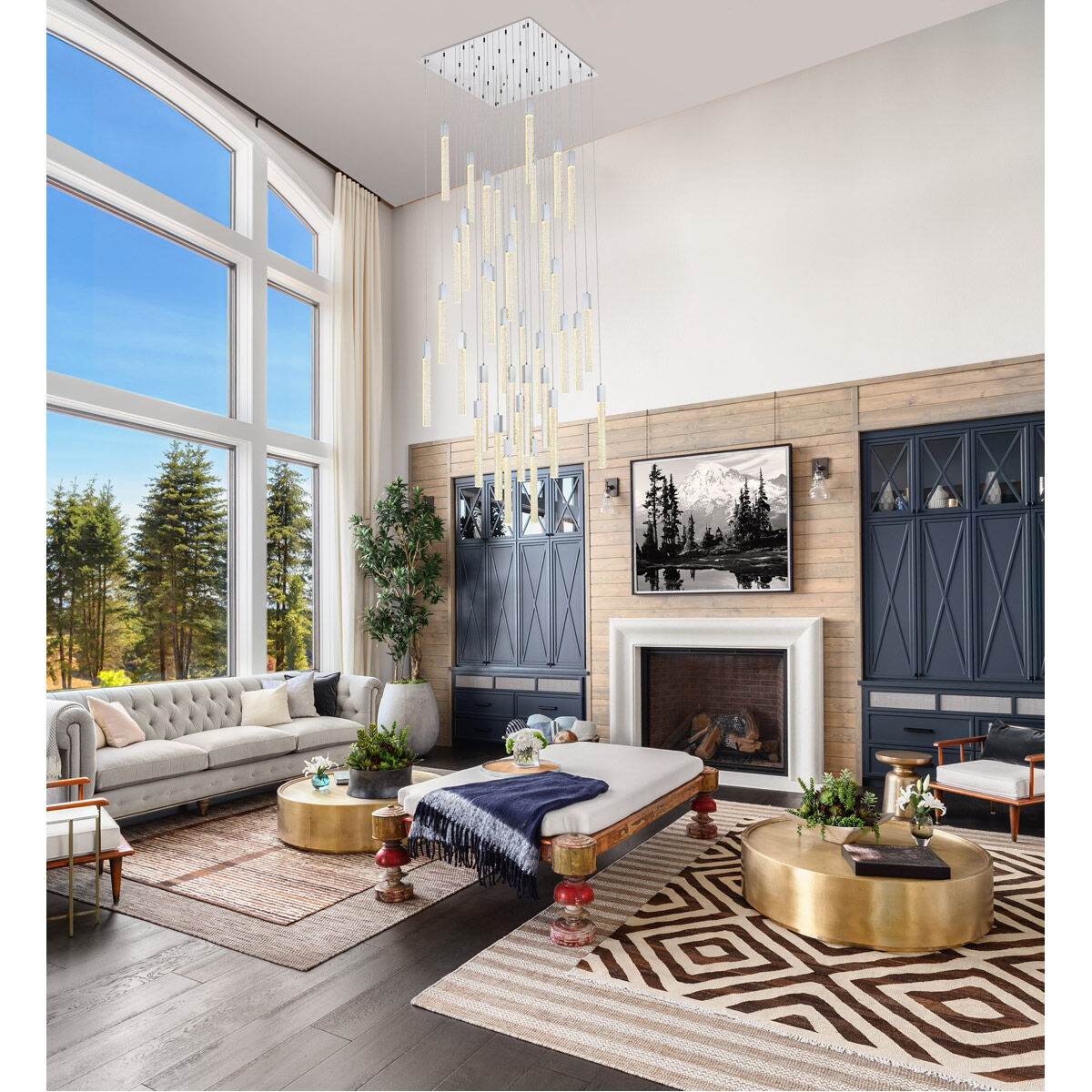 Weston 36 Light 42 inch Chrome Pendant Ceiling Light