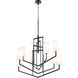 Bolivar 8 Light 40 inch Matte Black Chandelier Ceiling Light