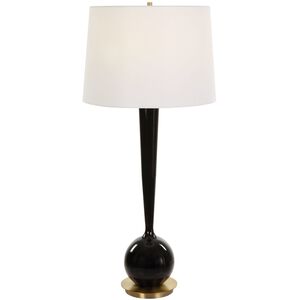 Brielle 35 inch 150.00 watt Black Glaze and Brushed Brass Table Lamp Portable Light
