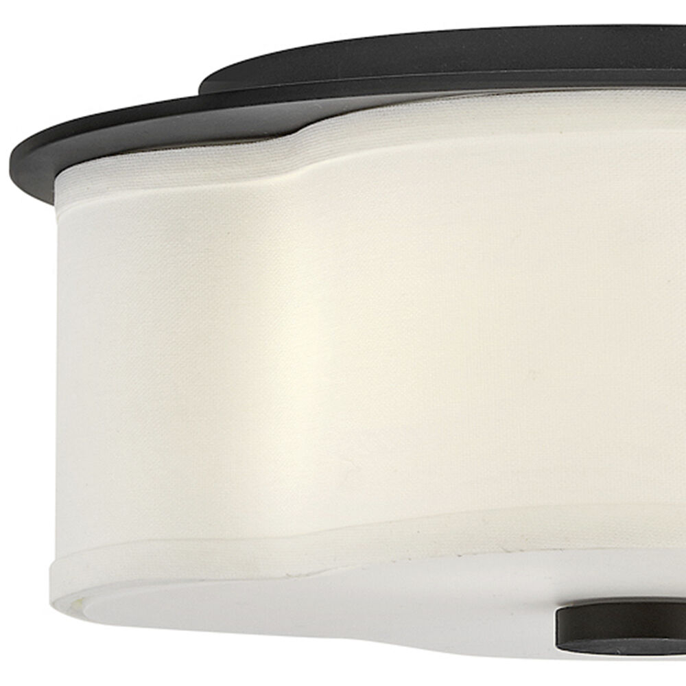 Delaney 2 Light 14 inch Black Flush Mount Ceiling Light
