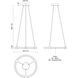 Bruni LED 16.5 inch Black Pendant Ceiling Light