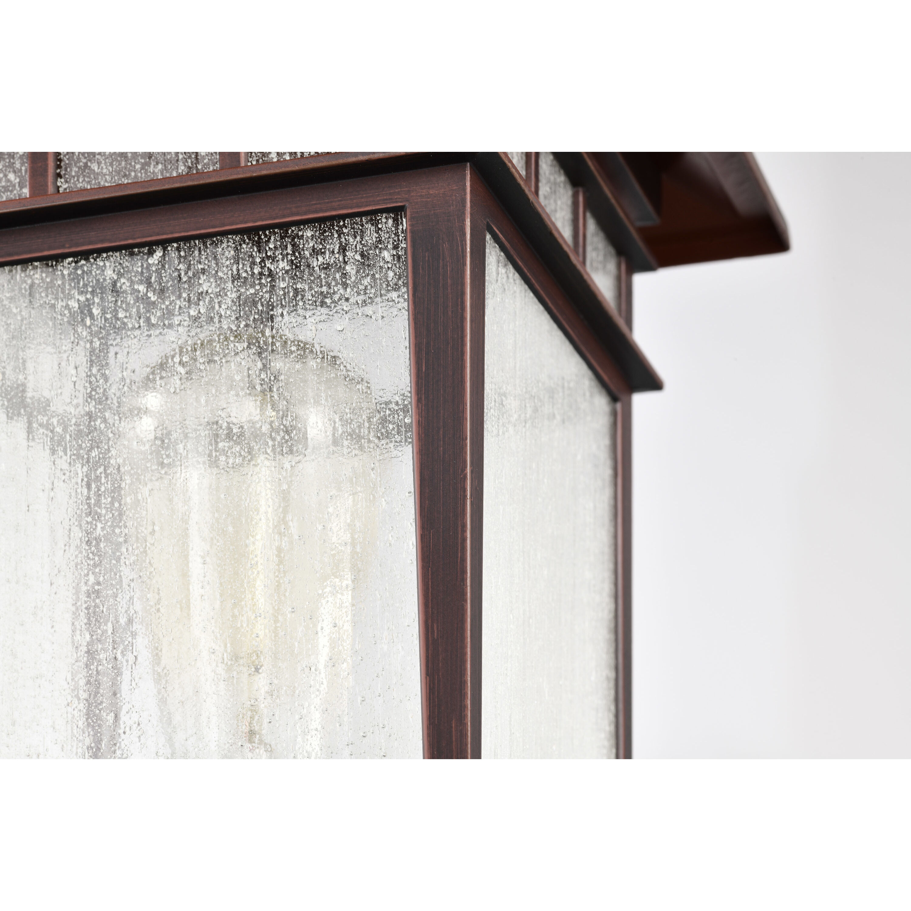 Cove Neck 16 inch Rustic Bronze Post Lantern, Large