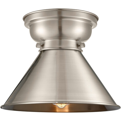 Aditi Briarcliff LED 10 inch Brushed Satin Nickel Flush Mount Ceiling Light, Aditi