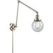 Beacon 30 inch 3.5 watt Polished Nickel Swing Arm Wall Light in Seedy Glass, Franklin Restoration