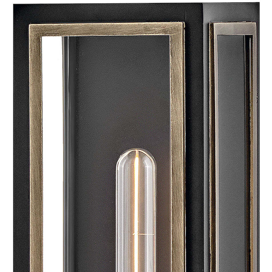 Shaw 1 Light 15 inch Black with Burnished Bronze Outdoor Wall Mount