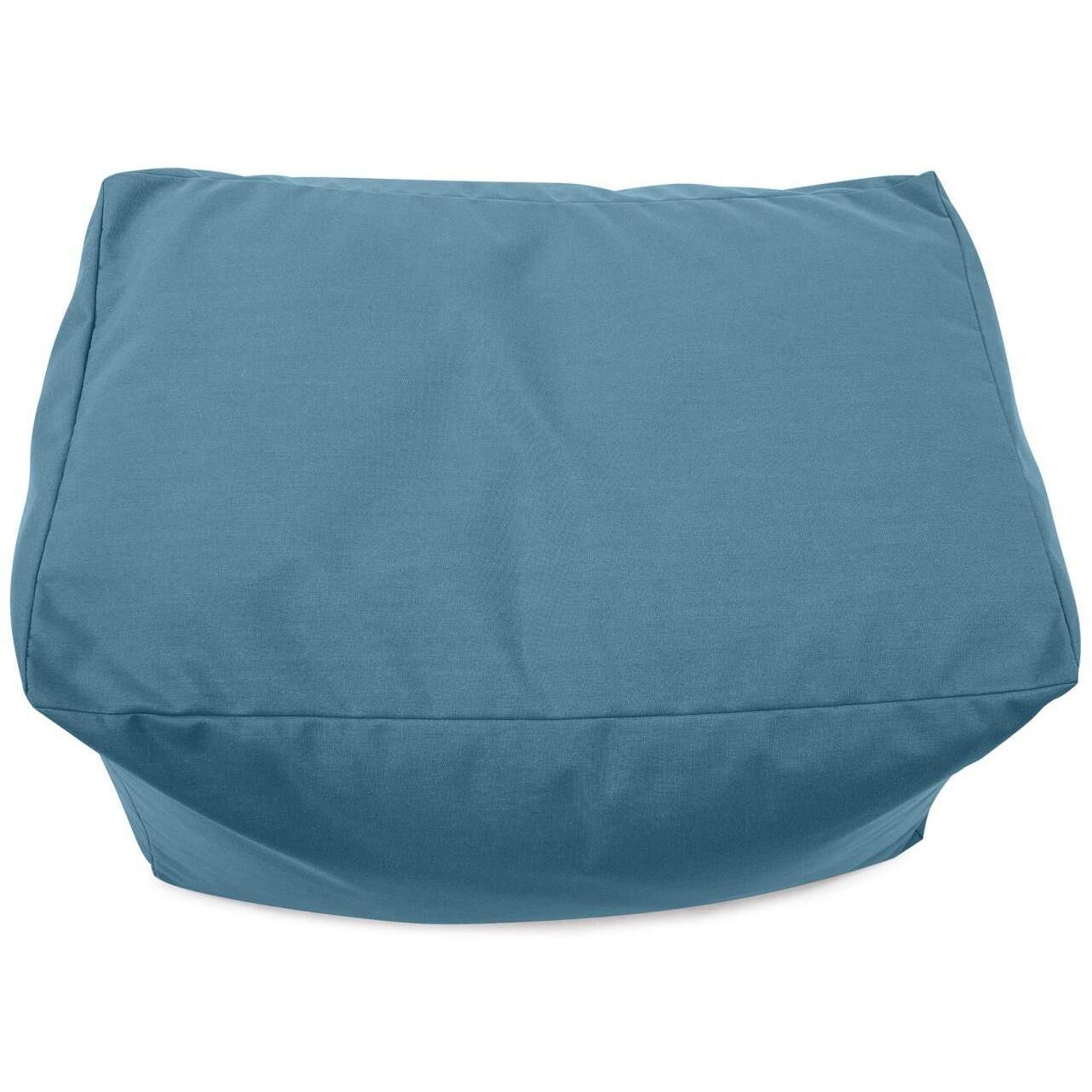Seascape 18.25 inch Turquoise Outdoor Pouf Bench